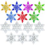 FEBSNOW Christmas Resin Molds Silicone, 7 Pcs 3D Snowflake Ornaments Molds Big Snowflake Pendant Casting Molds Christmas Epoxy Resin Mold DIY Winter Wonderland Crafts for Christmas Jewelry Decorations