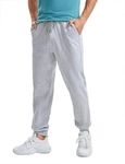 New North Grey-Melange Joggers for Men, Solid, XL-Size