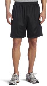 Soffe Men's Nylon Mini-Mesh Fitness Short Black Medium