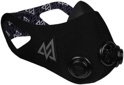 TRAININGMASK - Elevation Training Mask 2.0 - Fitness Mask, High Altitude Mask, Workout Mask, Running Mask, Breathing Mask, Endurance Mask (Medium, Black)