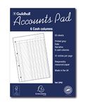 Exacompta - Ref GP6Z - Guildhall - Accounts Pad, A4 298 x 210mm, 60 sheets 70gsm, 6 Cash Columns, 41 Feint Lines, 4 Holes for Filing, FSC-Certified - White