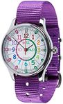 EasyRead Time Teacher Learn The Time Past/To Girls Waterproof Watch Purple #WERW-COL-PT-PU