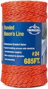 HONGDA Professional Masonry String Lines, 685 Feet #24 Bonded Braided Nylon Mason Line, Durable and Versatile String for Masonry, Construction, Gardening, and DIY Projects
