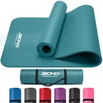 Bionix Exercise Yoga Mat with Carry Handle Strap - Extra Thick NBR Yoga Mats for Women and Men - 180cm x 60cm Durable, Non Slip Mat - Gym Mats for Home, Camping, Pilates and Workout