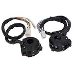 Akozon Pair Motorcycle Handlebar Switch Assembly Headlight Turn Signal Horn Control Replacement for CG125 Powersports Switches