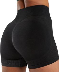 Fshway Women's Gym Shorts Booty Scrunch High Wasit Seamless Sports Shorts Workout Push Up Shorts Cycling Fitness Running Shorts (in, Alpha, M, Regular, Black)
