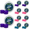 Earvolution Original Putty Buddies Ear Plugs for Swimming - Invented by an Ear Physician - Moldable Premium Silicone Ear Plugs - One Size - Waterproof - Made in the USA - 10 pack - Purple/Teal/Magenta