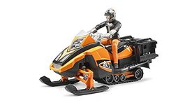 Snowmobile with Driver and Accessories