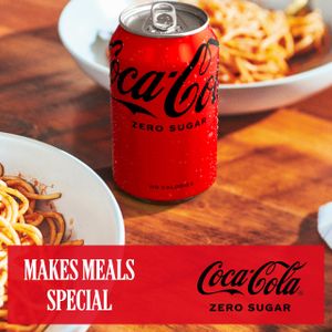 Coca-Cola Zero Sugar Soft Drink, 24 x 330ml Cans