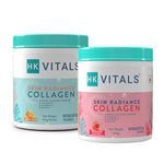 HealthKart Hk Vitals Marine Collagen Supplements Powder (Orange & Watermelon, 2 X 100 Gram) Combo Pack | Biotin, Vitamin C & E | For Healthy Hair & Skin