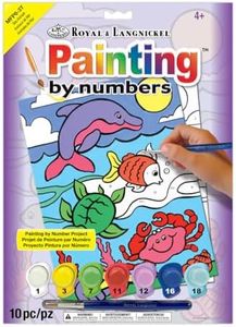 ROYAL BRUSH MFP-6 My First Paint by Number Kit, 8.75 by 11.375-Inch, Sea Animals