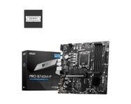 MSI PRO B760M-P Motherboard, Micro-ATX - Supports 14th/13th/12th Gen Intel Core Processors, LGA 1700 - DDR5 Memory Boost 6800+MHz/OC, PCIe 4.0 x16 Slot, M.2 Gen4 Slots