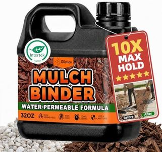JDiction Mulch Glue for Landscaping - 32OZ Intertek Certified Safe Rock Glue, 10X Mega Strength Gravel Binder for Rubber Mulch, Pebbles & Stones, Weather Resistant, Water Permeable, Lasts 2 Years