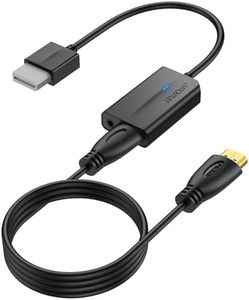 AUTOUTLET Wii to HDMI Converter 1080P with 6ft High Speed HDMI Cable Wii2 HDMI Adapter with Blue Indicator, Output Video&Audio with 3.5mm Jack Audio Compatible with Full HD Devices