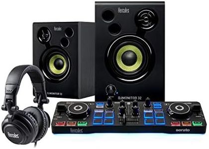 Hercules DJStarter Kit - Kit completo para empezar en el DJing con Serato DJ Lite, incluye DJControl Starlight, HDP DJ45 y DJMonitor 32, para PC y MAC