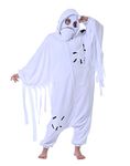 ULEEMARK Unisex Animal Onesies Novelty Pyjamas Nightwear Halloween Homewear Onepiece Cosplay Costume Loungewear XL-Ghost