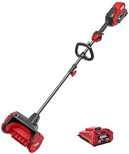 SKIL PWR CORE 40 Brushless 40V 12 in. Power Head Snow Shovel Kit, 20'ft Throwing Distance, Includes 4.0Ah Battery and Charger - PSS1200C-10, Red