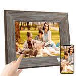 KODAK Digital Photo Frame 8 Inch WiFi Electronic Picture Frame HD IPS Touchscreen Smart Photo Frame Wood with App,16GB Memory, Support USB, SD Card, Automatic Rotation, Share Pictures, Music, Videos