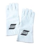 ESAB Buddy Leather Welding Hand Gloves- Heat, Spatter Resistance, Kevlar Stitched with Reinforced Thumb crotch, Colour White