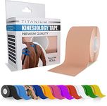 Titanium Sports Kinesiology Tape - 5m Roll of Elastic Water Resistant Tape for Support & Muscle Recovery - Quality Sports Tape