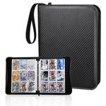 Trading Card Binder for 720 Cards, 9 Pocket Side Loading Sports Card Storage Organizer Case Compatible With Upper Deck, Pokemon, Football, Baseball, TCG Cards
