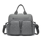 Kono Baby Changing Bag Weekender Travel Nappy Tote for Mom and Dad Convertible Messenger with Insulated Pockets (Medium Bag Grey)