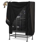 Perfitel Universal Bird Cage Cover(Black) Good Night Birdcage Cover Black-Out Birdcage Cover Durable Breathable Washable Material