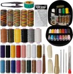 CrossCultiva Upholstery Repair Sewing Kit Upgraded Heavy Duty Sewing Kit with Awl, Seam Ripper, Leather Sewing Needles and Upholstery Thread for Shoes Sofa Tent Carpet Leather Repair and Crafts