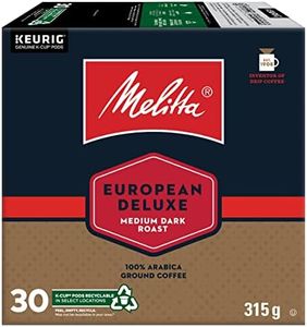 Melitta European Deluxe Medium Dark Roast K-Cup Pods- 30 Ct, European Deluxe, 315 Grams