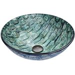 VIGO Modern Oceania Glass Vessel Bathroom Sink, Oceania