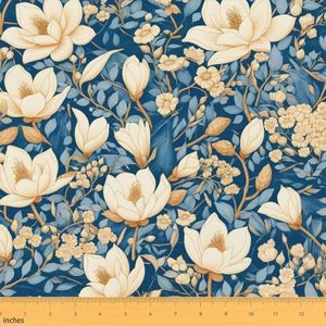 Erosebridal Flowers Fabric by The Yard Lily Leaves Upholstery Fabric