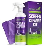 Screen Mom Screen Cleaner Spray and Wipe Microfiber Cloth 16oz Streak Free Formula Monitor Spray Phone Cleaners with Monitor Wipes for TV, Laptop, Computer, Phone, iPad, Car Cleaning Kit Electronic