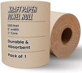 Restaurantware Paper Towel Roll 600' x 8" 1 Ply Universal Dispenser 2" Core Hardwound High Absorbency Everyday Use For Commercial Washroom Kraft 1 Count