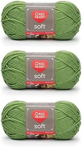 Red Heart Soft Guacamole Yarn - 3 Pack of 141g/5oz - Acrylic - 4 Medium (Worsted) - 256 Yards - Knitting/Crochet