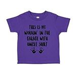 Working in Garage with My Uncle Toddler T-Shirt 4T Purple