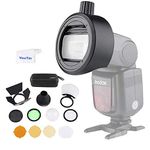 Godox AK-R1 Round Head Accessories Kit with S-R1 Flash Head Adapter - Compatible with Godox V860II TT685 TT600 and Canon Nikon Sony Camera Flash Speedlight