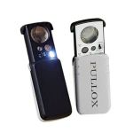 PULLOX GEOLOGIEST Choice Jewelry Loupe Magnifier with led/UV / 3 / Magnification : (30X60X90X) Rocks Watches Hobbies Antiques Models Photos -Black