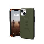 UAG Designed for iPhone 14 Case Green Olive 6.1" Civilian Sleek Ultra Thin Impact Resistant Dropproof Protective Cover Compatible with Wireless Charging by URBAN ARMOR GEAR