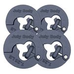 July Body 1.25 Pound Weight Clips – Adds 2.5 Total Pounds - For Dumbbells, Kettlebells, and Barbells - Makes 7.5 12.5 17.5 22.5 27.5 Pound Dumbbells - (4 Clip Pack)