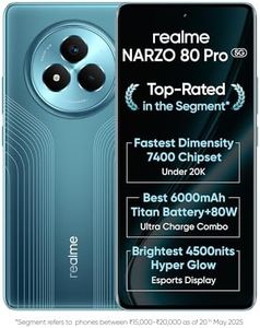 realme NARZO 80 Pro 5G (Racing Green,8GB+128GB) | Segment's 1st MediaTek Dimensity 7400 Chipset | 6000mAh Titan Battery + 80W Ultra Charge | 4500nits HyperGlow Esports Display | IP69 Waterproof