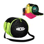 WHACKK Kick 15L|Football |Football Equipment Bags|Basketball Volleyball Bags |Adjustable Strap |Easy Access Pocket |2 Mesh Bottle Holders |Netball Bag |Kitbag |Unisex Bag(Black Green)