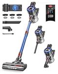 BuTure Cordless Vacuum Cleaner, 450W/38Kpa Stick Vacuum with Rechargeable Wall Mountion, Smart Touch Display, Up to 55 Mins, 1.5L Dust Cup,Lightweight Vacuum for Hardwood Floor Carpet Pet Hair