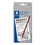 STAEDTLER 110 C12-1 Tradition Graphite Pencil for Drawing & Sketching - Assorted Degrees (Box of 12)