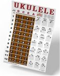 Ukulele Fretboard Notes & Chord Chart Instructional Poster GCEA Tuning Easy Uke Chords Soprano Concert Tenor A New Song Music 11"x17"