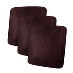 ANARACHON Leather Look Couch Cushion Covers Sofa Seat Slipcovers Sets Couches Furniture Protector for Sectional Armchair Loveseat Pets Kids Stretch Spandex Fabric (3 Cushion Sofa, Burgundy)