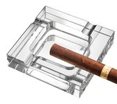 Visol Crystal Ashtray, Black/White