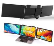 HONGO Laptop Screen Extender -Portable Monitor with Dual Screen 14" -Laptop Monitor Extender Compatible with Windows Mac for Travel Work Fits 14"-16" Laptops