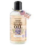 CLARK'S Cutting Board Oil, 355ml - Food Grade Mineral Oil for Wood Cutting Board - Scented with Lavender & Rosemary Essential Oils - Butcher Block Conditioner - Restores and Protects Wood