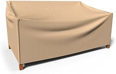 Budge Chelsea Small Outdoor Sofa Cover for Love Seat/Bench P3A01TN1, Tan (31 H x 74 W x 31 D)
