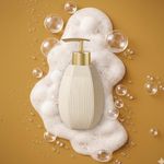 Birch & Co. Ceramic Soap Dispenser For Wash Basin - Handwash Dispenser Bottle - Leak-Proof Design With Silver Glossy BPA-Free Pump, Penso, Beige,Soapdispenser_Penso_Beige